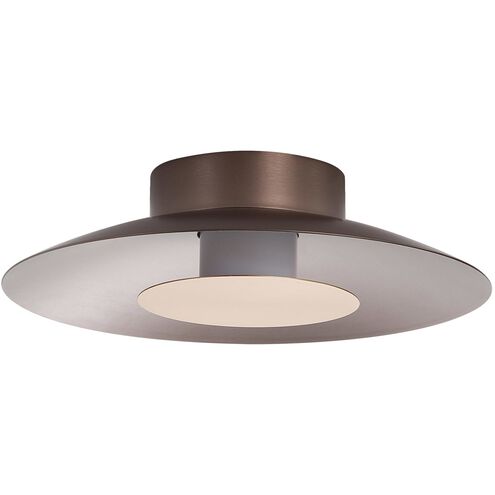 Luma LED 11.75 inch Coffee Silver Flush Mount Ceiling Light in French Gold
