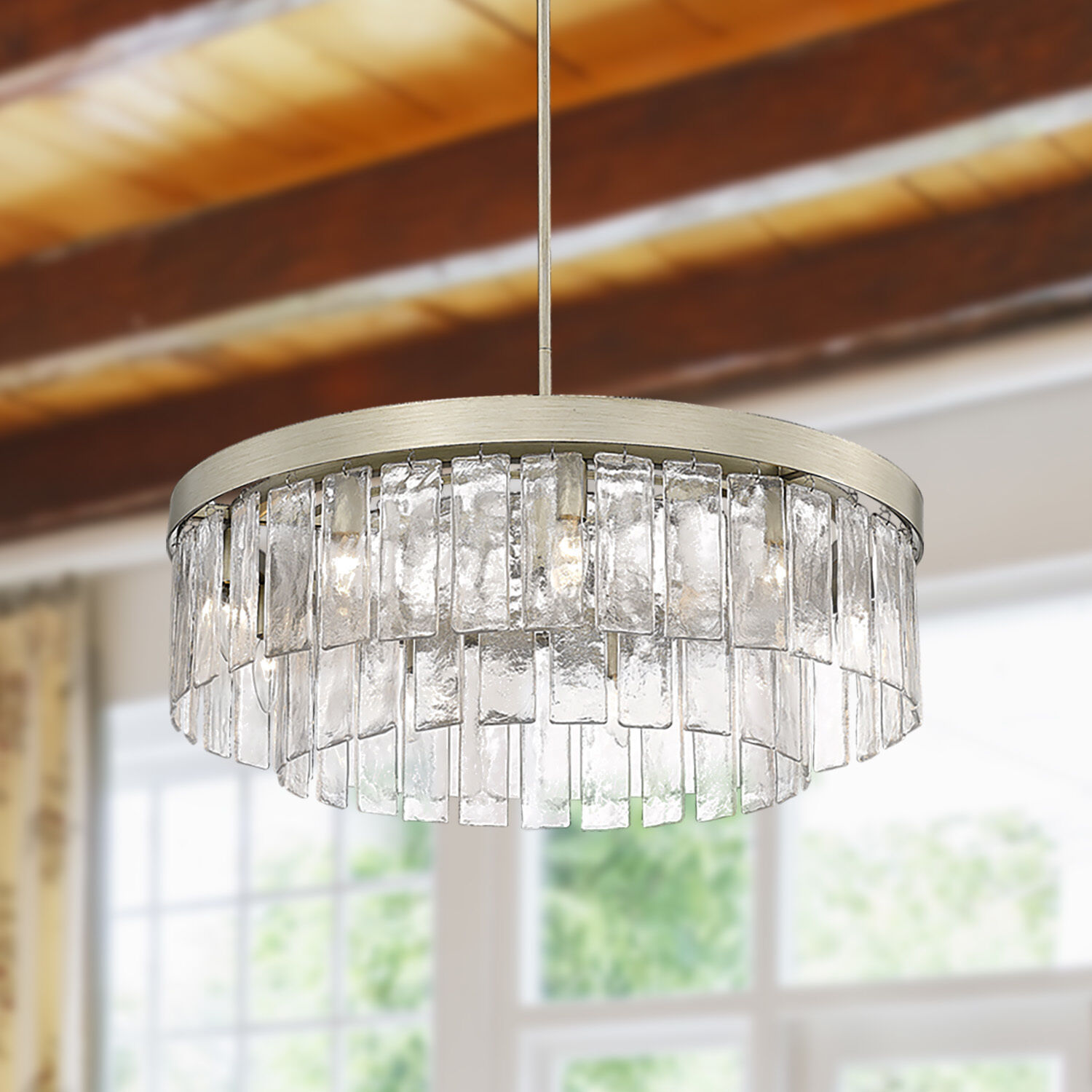 Ciara 9 Light 27 inch White Gold Chandelier Ceiling Light