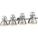 Yep Duncan Vanity Wall Light in Chrome, Pewter