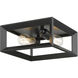 Smyth 2 Light 11.5 inch Matte Black Flush Mount Ceiling Light
