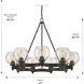 Galveston 37 inch 60.00 watt Rubbed Bronze Chandelier Ceiling Light, Large