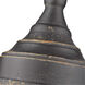 Keating 1 Light 9 inch Antique Black Iron Mini Pendant Ceiling Light, Small