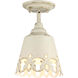 Eloise 1 Light 7.5 inch Antique Ivory Semi-Flush Ceiling Light