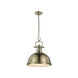 Duncan 1 Light 14 inch Aged Brass Pendant Ceiling Light, Large