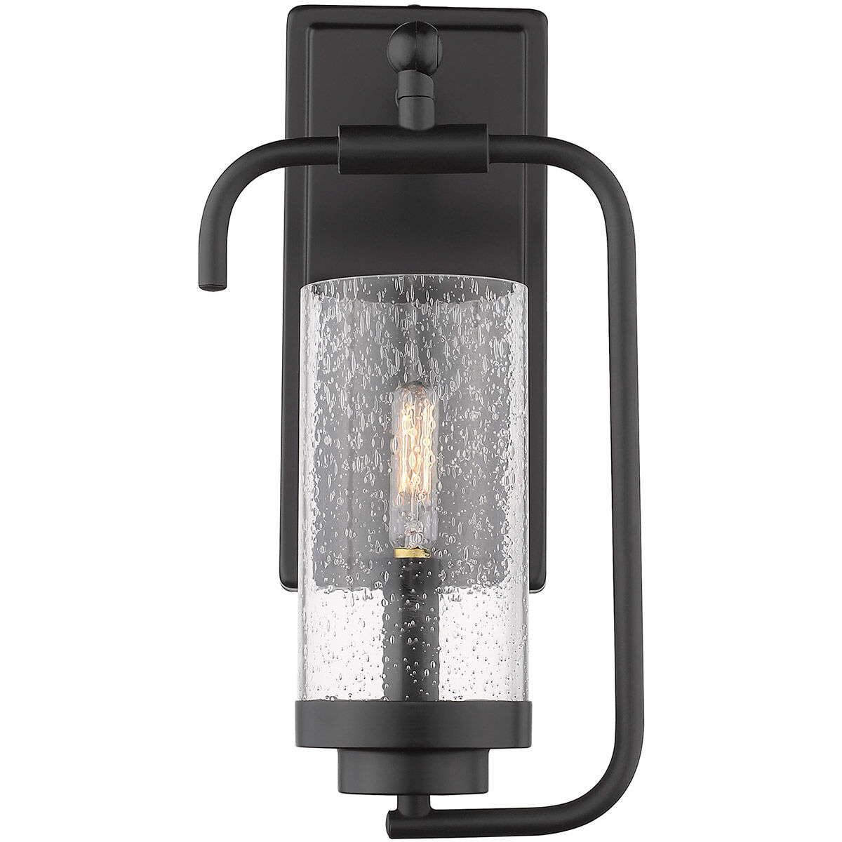 Holden 1 Light 7 inch Matte Black Wall Sconce Wall Light, Damp