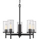 Winslett 5 Light 24 inch Matte Black Chandelier Ceiling Light