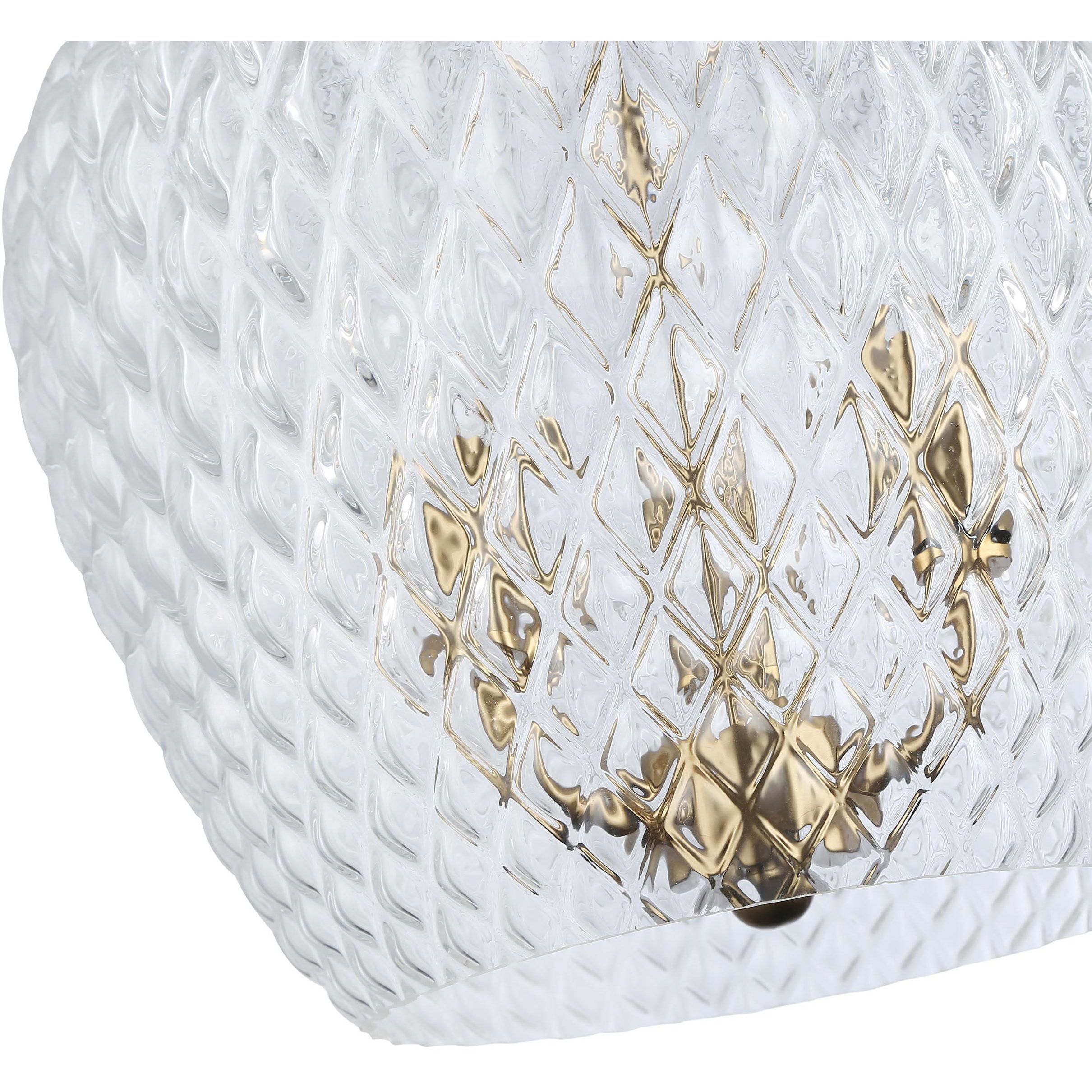 Adeline 3 Light 14 inch Modern Brushed Gold Flush Mount Ceiling Light