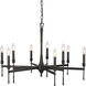 Landon 34 inch 60.00 watt Matte Black Chandelier Ceiling Light
