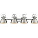 Yep Duncan Vanity Wall Light in Chrome, Pewter