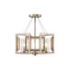 Marco 4 Light 16 inch White Gold Semi-flush Ceiling Light, Convertible