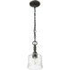 Keating 1 Light 5.88 inch Antique Black Iron Mini Pendant Ceiling Light