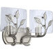 Calla 2 Light 14.75 inch Peruvian Silver Vanity Light Wall Light