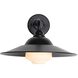 Croma 1 Light 11.5 inch Matte Black Outdoor Wall Sconce in Warm Blanc