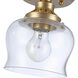 Daphne 1 Light 6 inch Brushed Champagne Bronze Semi-Flush Ceiling Light