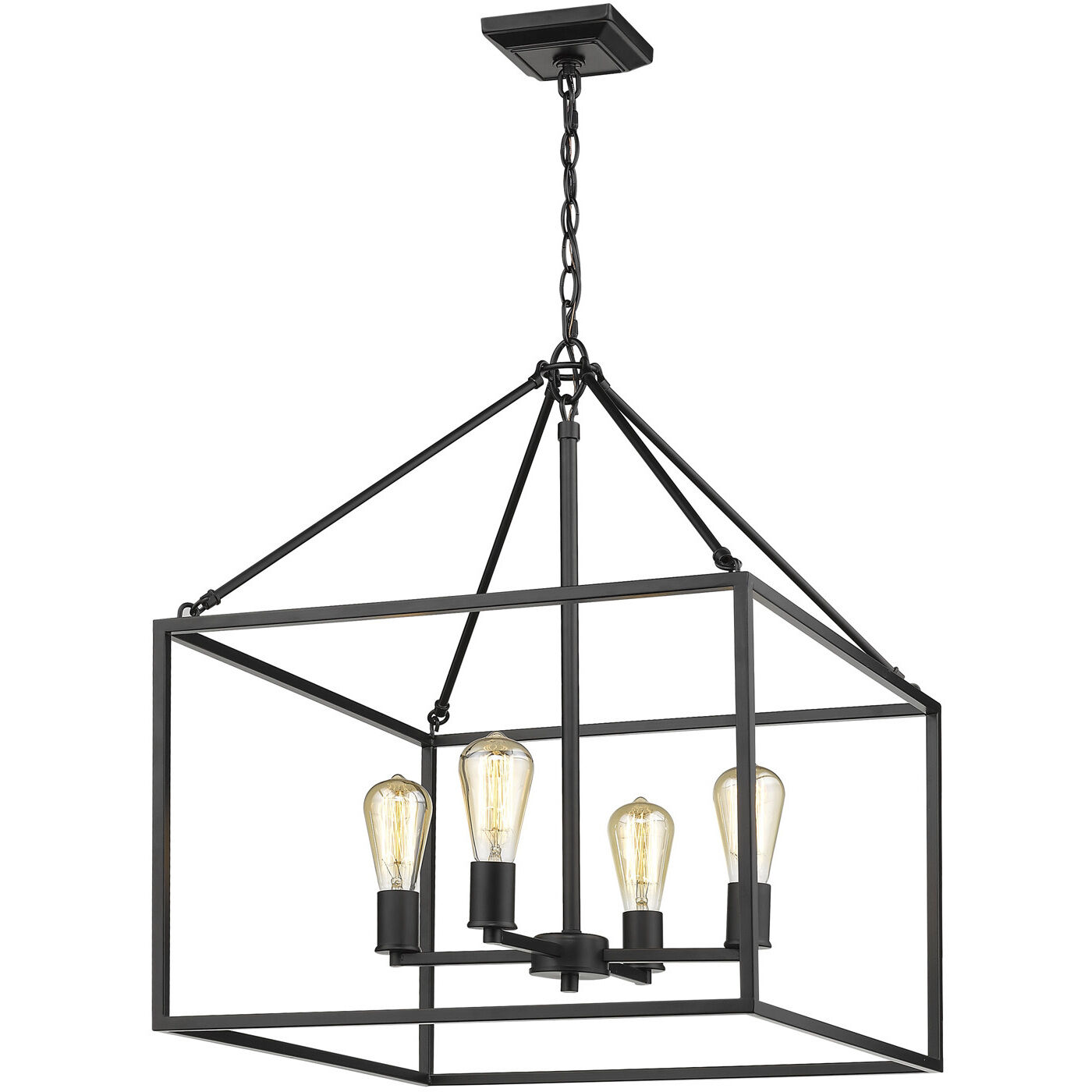 Wesson 21 inch 60.00 watt Matte Black Chandelier Ceiling Light