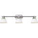 Duncan 3 Light 6.5 inch Pewter Semi-Flush Track Light Ceiling Light in Matte White, Damp