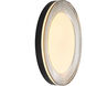 Ondulada LED 19.75 inch Sand Black Flush Mount Ceiling Light in Smoky Acrylic