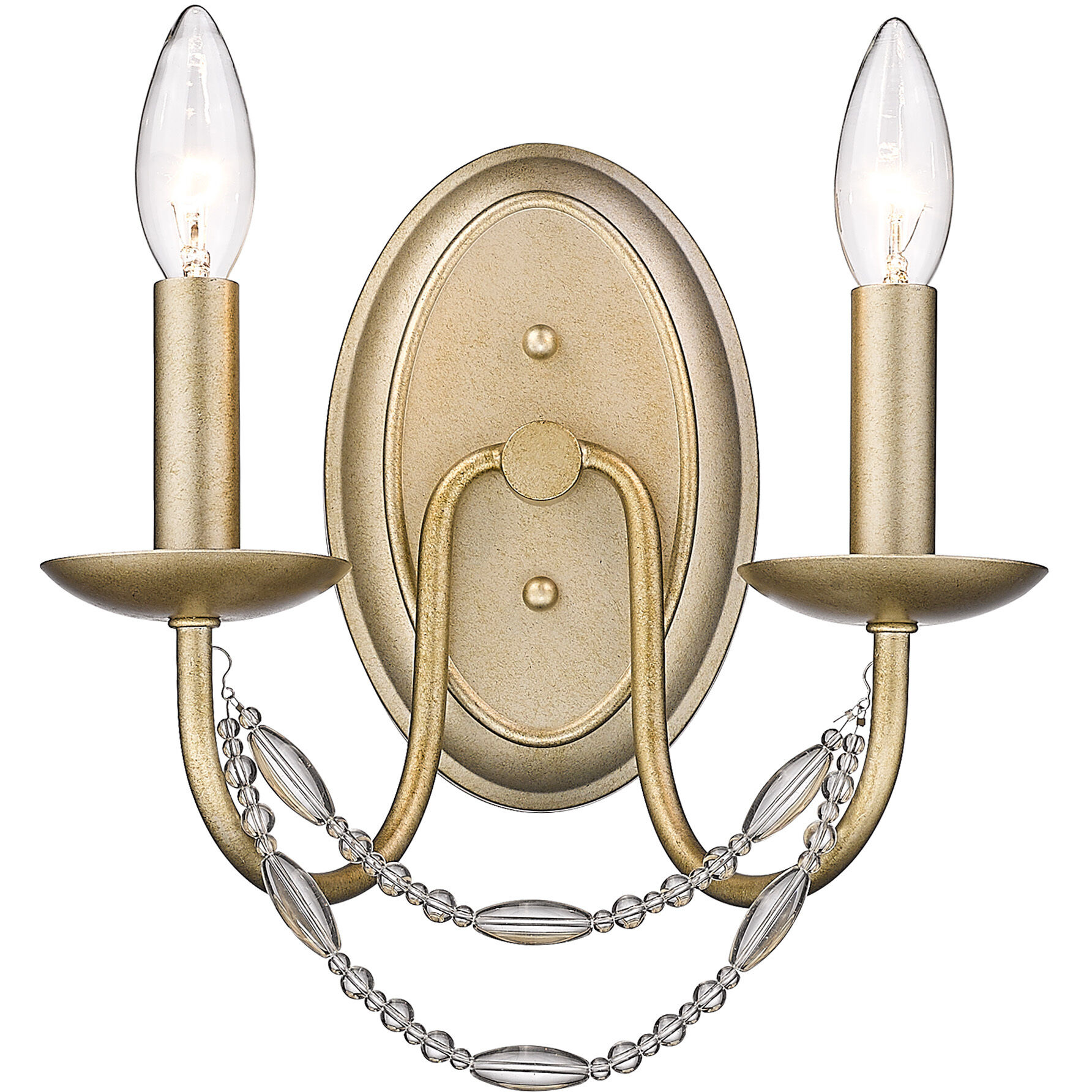 Mirabella 2 Light 10.25 inch Golden Aura Wall Sconce Wall Light