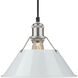 Yep Orwell 1 Light 10 inch Pewter Pendant Ceiling Light in Dusky Blue