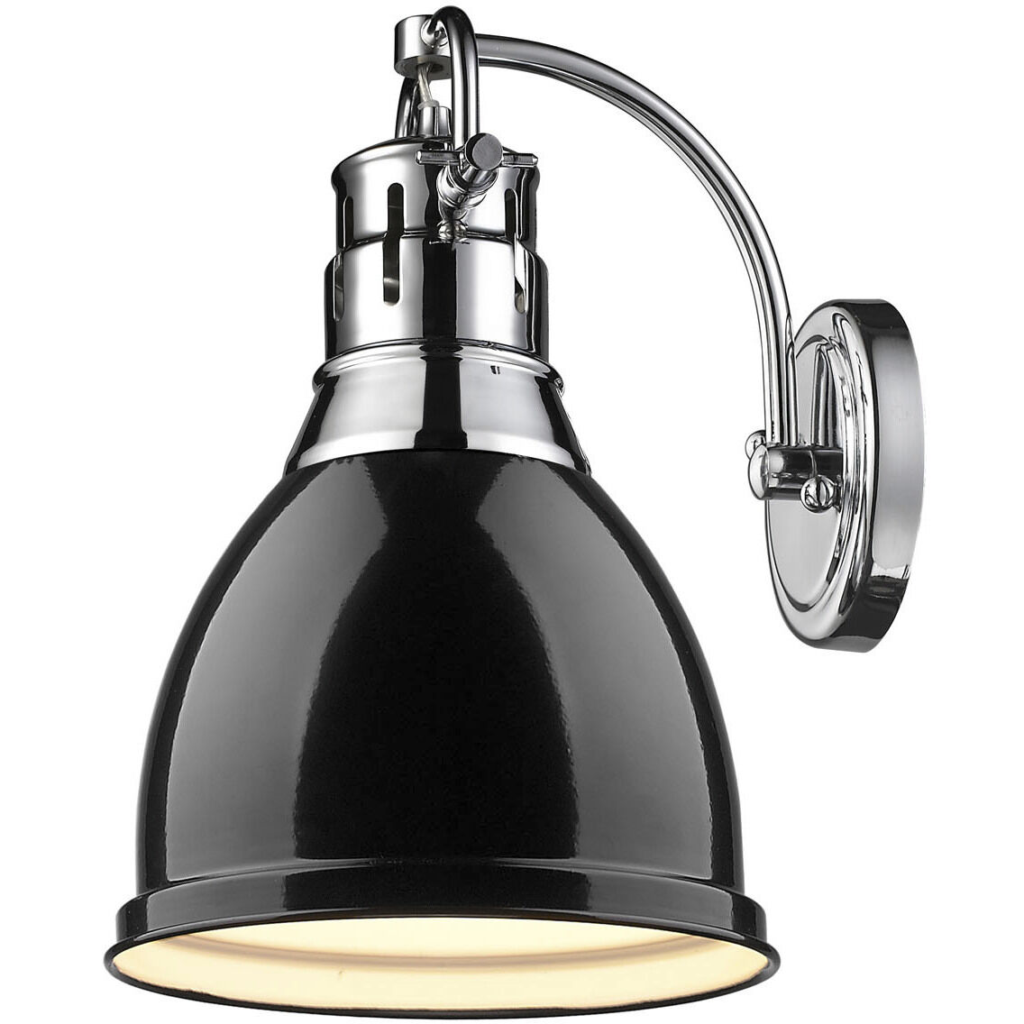 Yep Duncan 1 Light 8.88 inch Chrome Wall Sconce Wall Light in Black, Damp