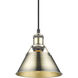Yep Orwell 1 Light 7.5 inch Pewter Pendant Ceiling Light in Rubbed Bronze, Small