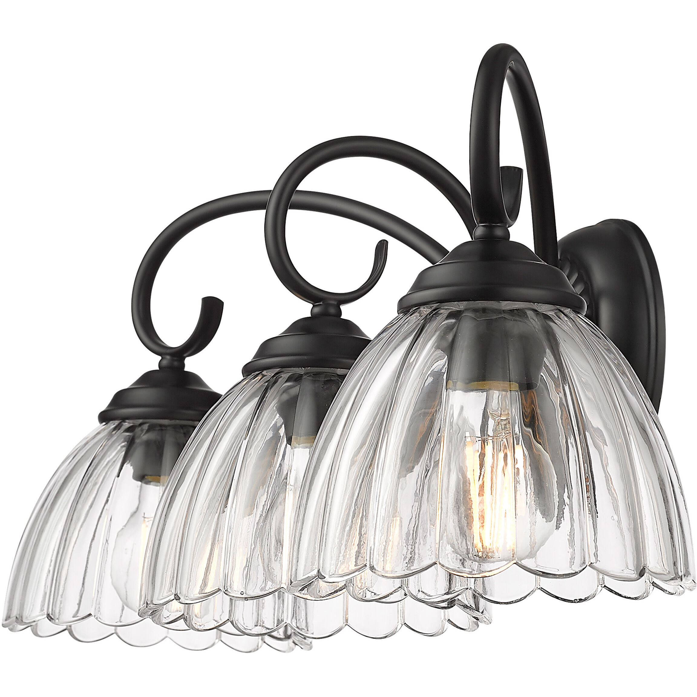 Audra Vanity Wall Light in Matte Black