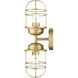 Seaport Vanity Wall Light in Brushed Champagne Brass