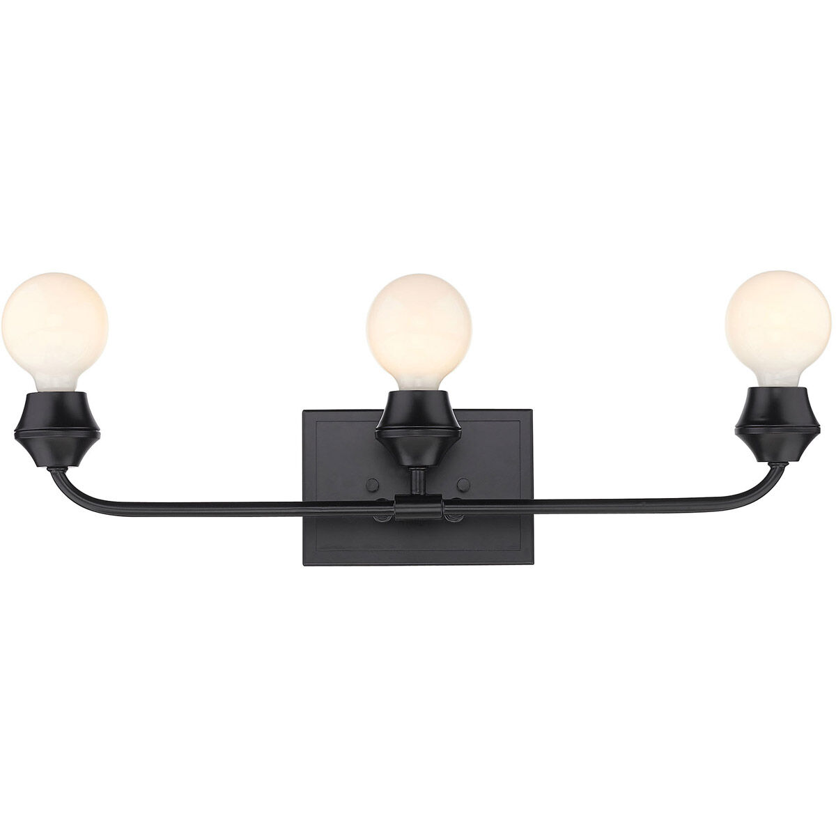 Ormond 3 Light 24 inch Matte Black Bath Vanity Wall Light