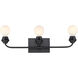 Ormond 3 Light 24 inch Matte Black Bath Vanity Wall Light
