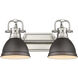 Yep Duncan Vanity Wall Light in Pewter, Rubbed Bronze