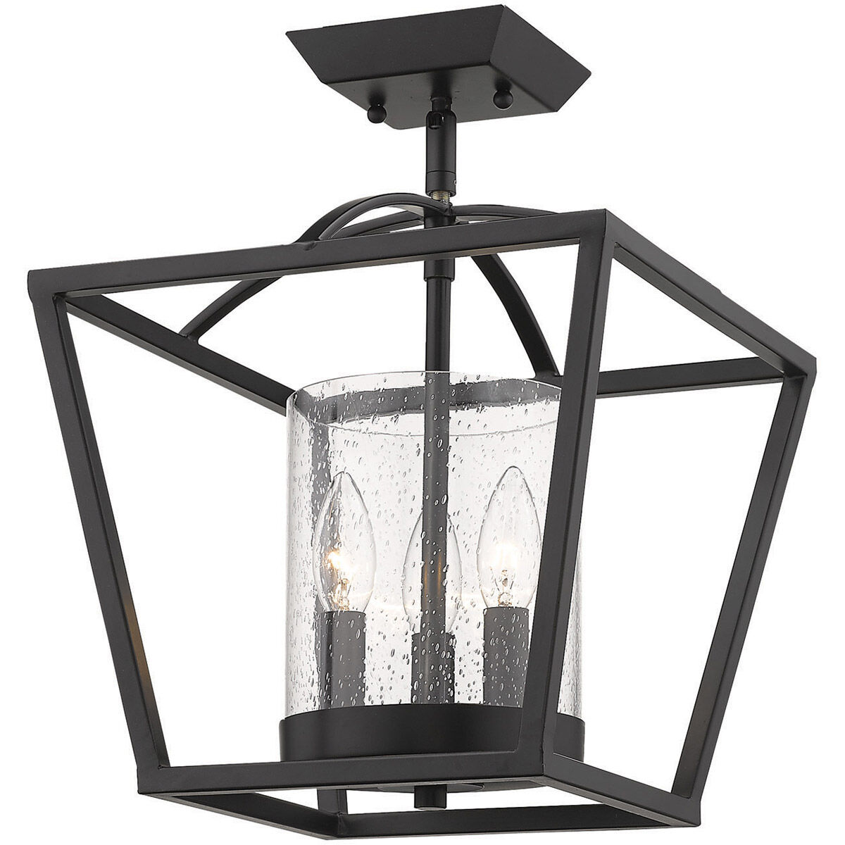 Black lantern flush mount light cheap