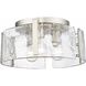 Aenon 3 Light 15 inch Pewter Flush Mount Ceiling Light
