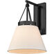 Penn 1 Light 11 inch Matte Black Wall Sconce Wall Light in Modern White
