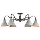 Jasper 6 Light 37.88 inch Antique Black Iron Semi-Flush Ceiling Light