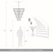 Ziva Shahi 37.38 inch 5.00 watt Titanium Gold Chandelier Ceiling Light, 4 Tier