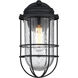 Seaport 1 Light 12 inch Natural Black Outdoor Wall