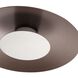 Luma LED 11.75 inch Coffee Silver Flush Mount Ceiling Light in Sand Nickel