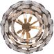 Yep Cascada 8 Light 20.13 inch Aegean Silver Pendant Ceiling Light in Smoke Plated Glass, 3 Tier