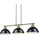 Yep Duncan Island Light Ceiling Light in Aged Brass, Black