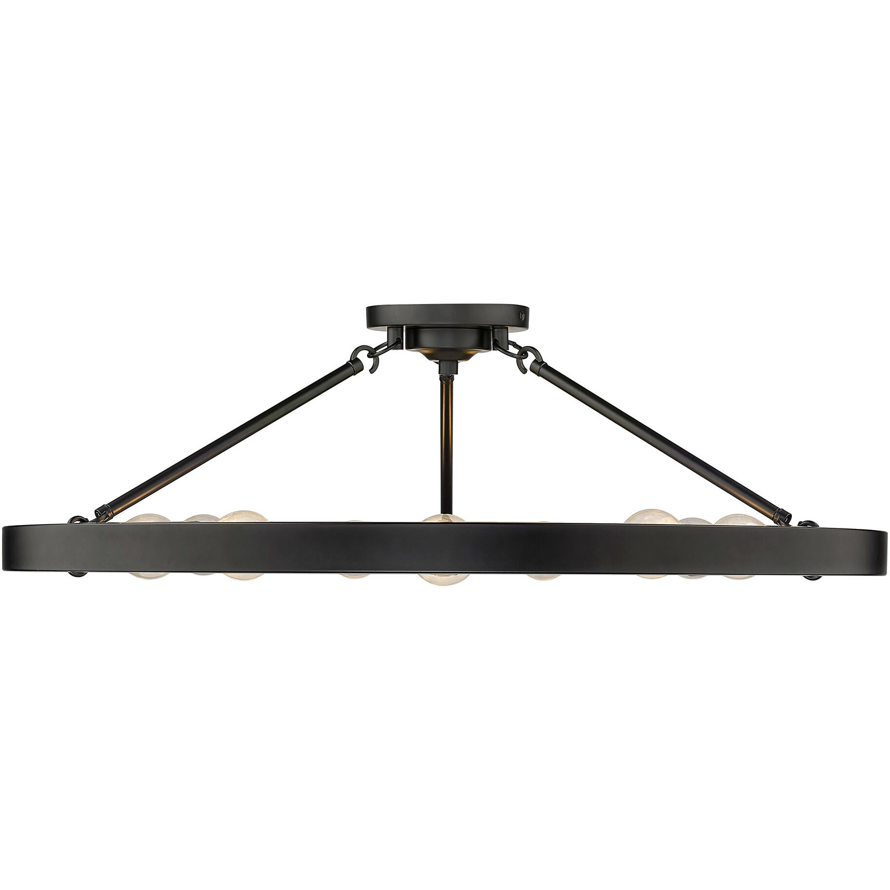 Castile 9 Light 32 inch Matte Black Semi-Flush Mount Ceiling Light