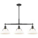Yep Orwell Island Light Ceiling Light in Matte Black, Opal Glass