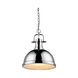 Duncan 1 Light 14 inch Chrome Pendant Ceiling Light, Large