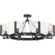 Aenon 8 Light 32 inch Matte Black Semi-Flush Mount Ceiling Light