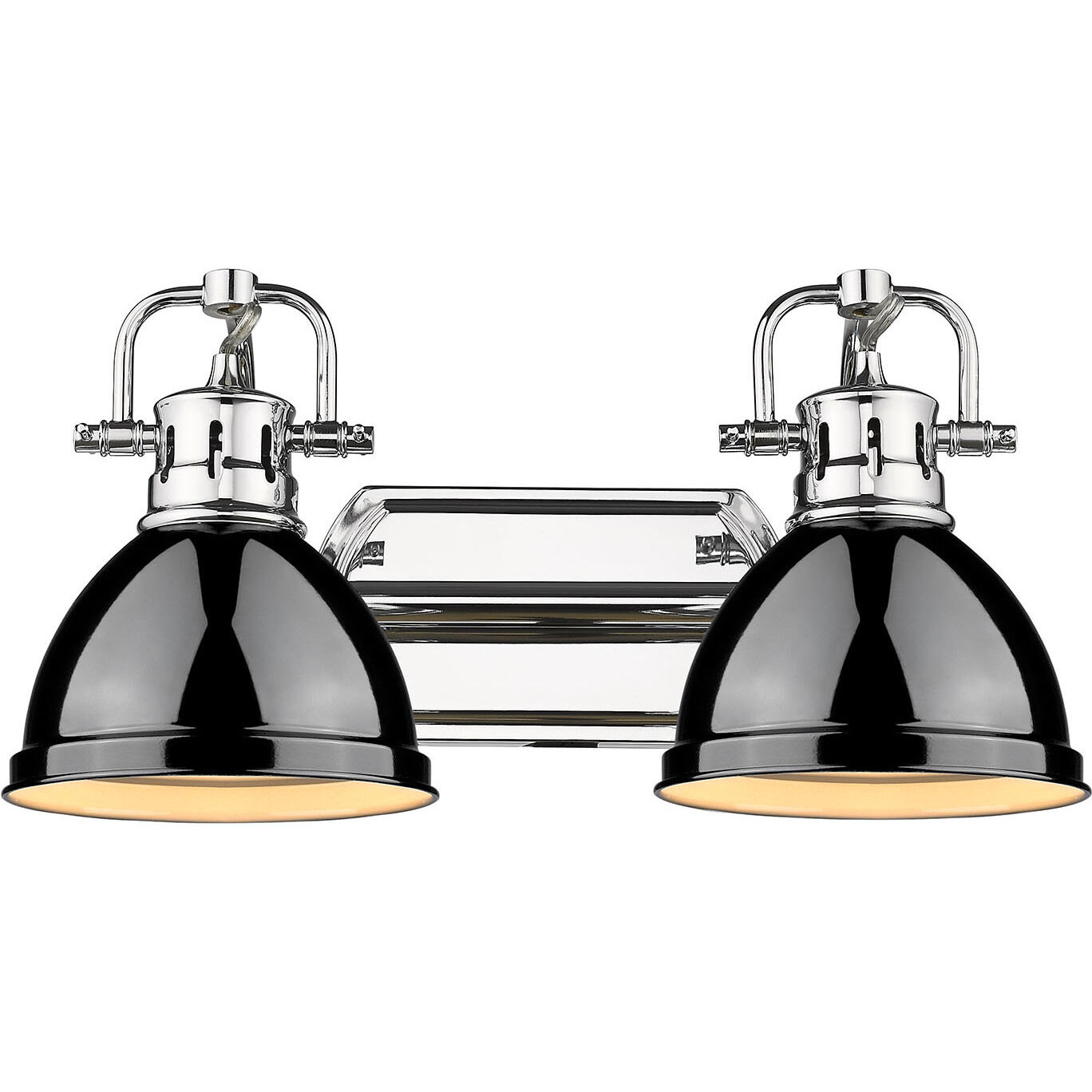 Yep Duncan Vanity Wall Light in Chrome, Black