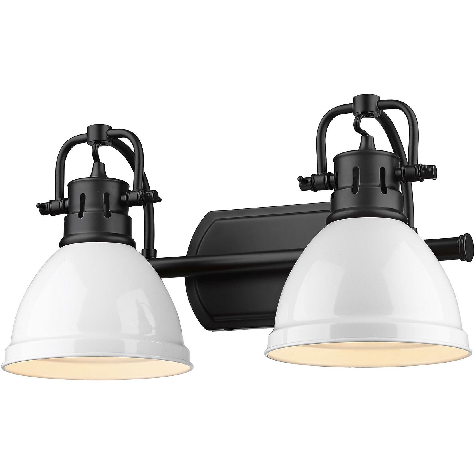 Yep Duncan Vanity Wall Light in Matte Black, White