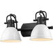 Yep Duncan Vanity Wall Light in Matte Black, White