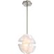 Glacier LED 13.75 inch Polished Nickel Pendant Ceiling Light