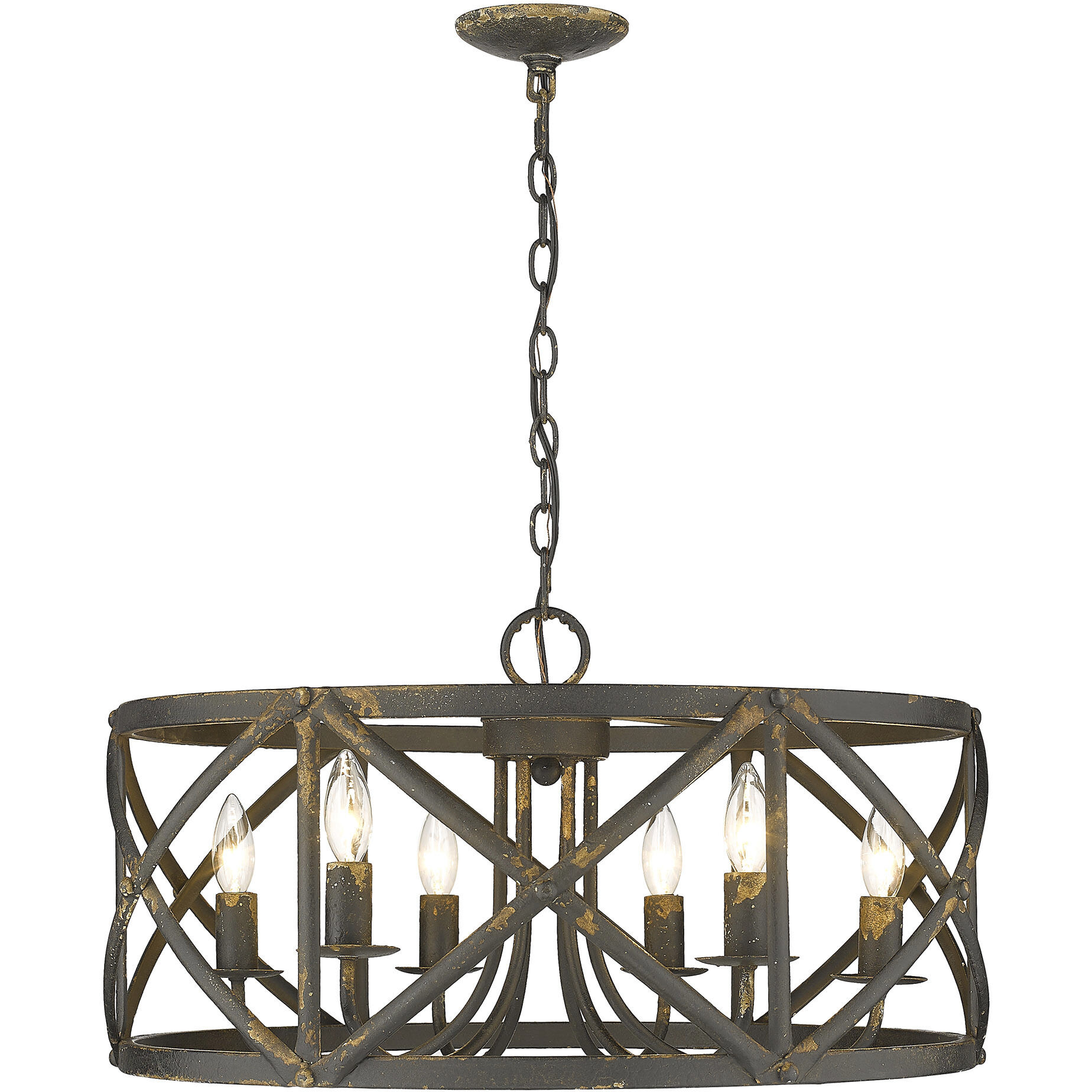 Alcott 26.13 inch 60.00 watt Antique Black Iron Chandelier Ceiling Light