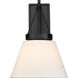 Penn 1 Light 11 inch Matte Black Wall Sconce Wall Light in Modern White