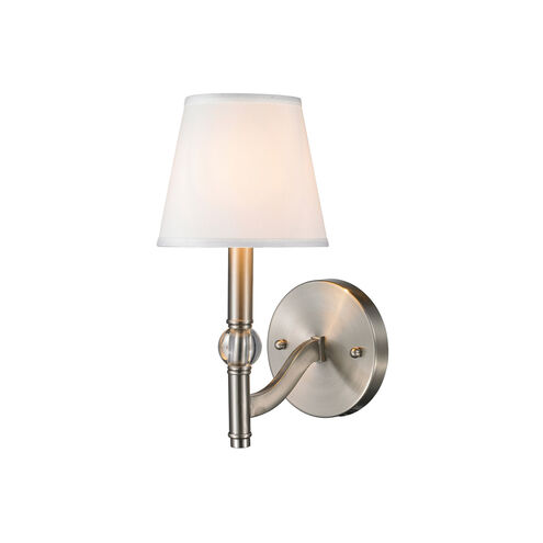 Waverly 1 Light 6 inch Pewter Wall Sconce Wall Light in Classic White